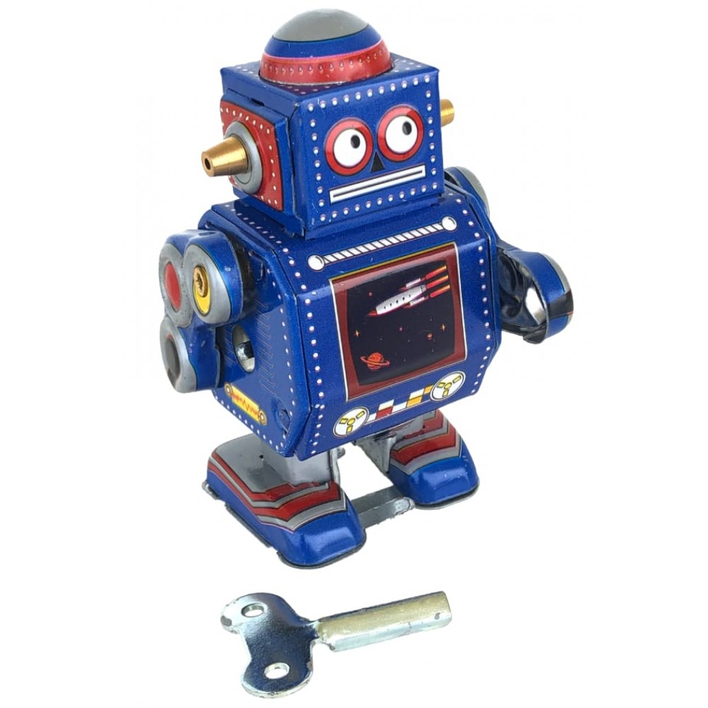 Little blue store robot toy